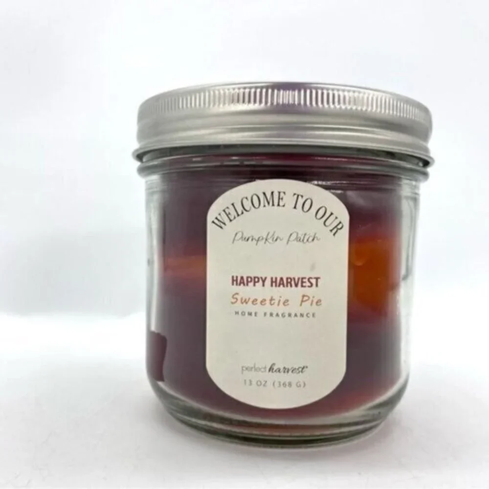 Happy Harvest Sweetie Pie Jar Candle New